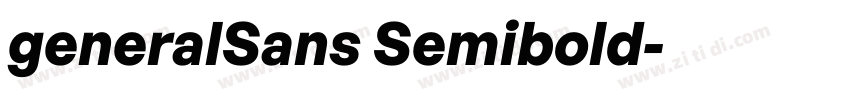generalSans Semibold字体转换